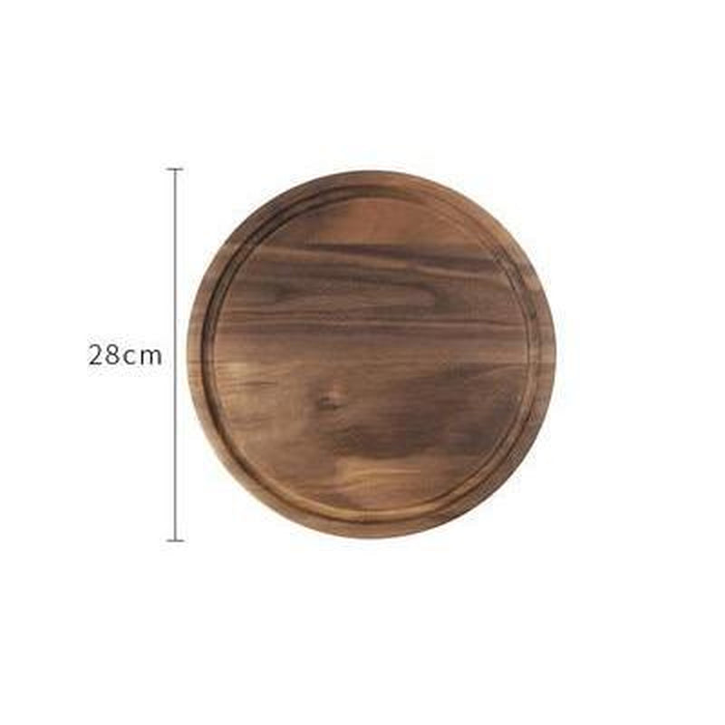 Black Walnut Wood Cutting Board Creative Whole Tray Fruit Chopping Cutting Board Wood Chopping Blocks for Kitchen Knives round Woodcutting Boards