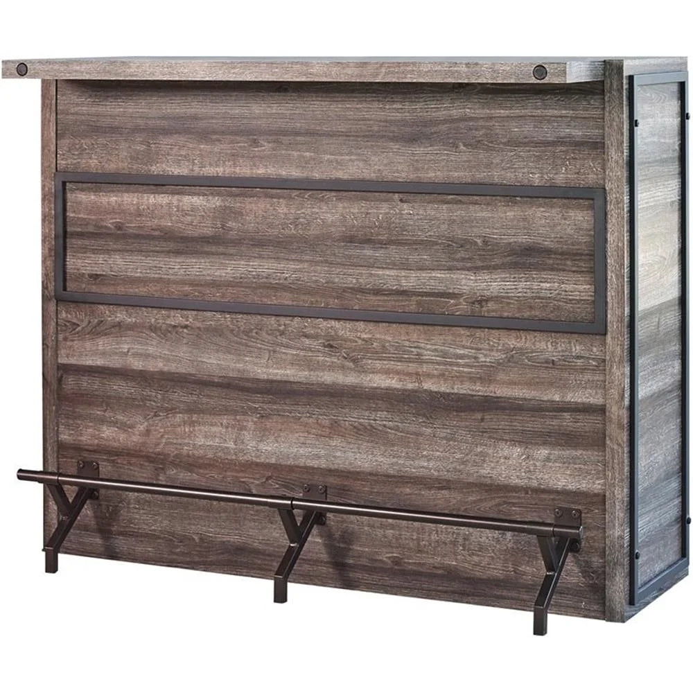 Bowery Hill Contemporary 5 Shelf Bar, Oak