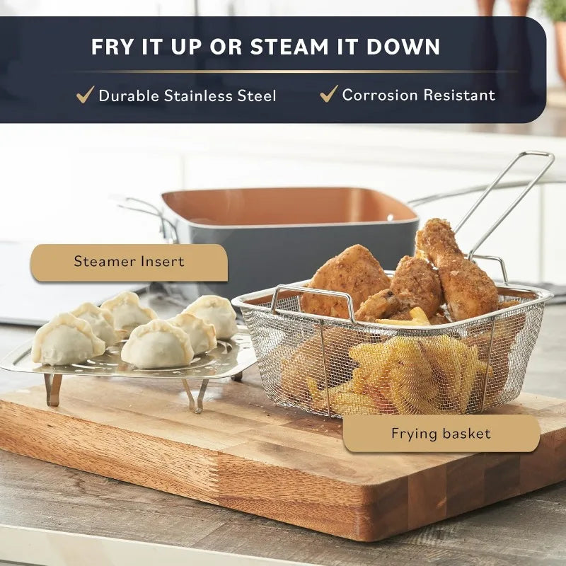 Pots and Pans Set Non Stick - Induction Compatible Kitchen Cookware Sets + Bakeware Sets - Non Stick, PFOA Free, Oven Safe