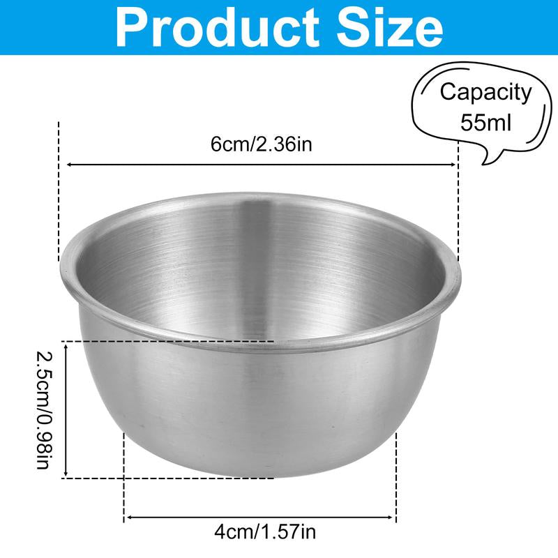 12 Counts Mini Sauce Dipping Bowl 304 Stainless Steel Dipping Cups round Sauce Dishes 45/55Ml Reusable Seasoning Cups Dipping Cups Multipurpose Sauce Cups for Home Party Restaurants
