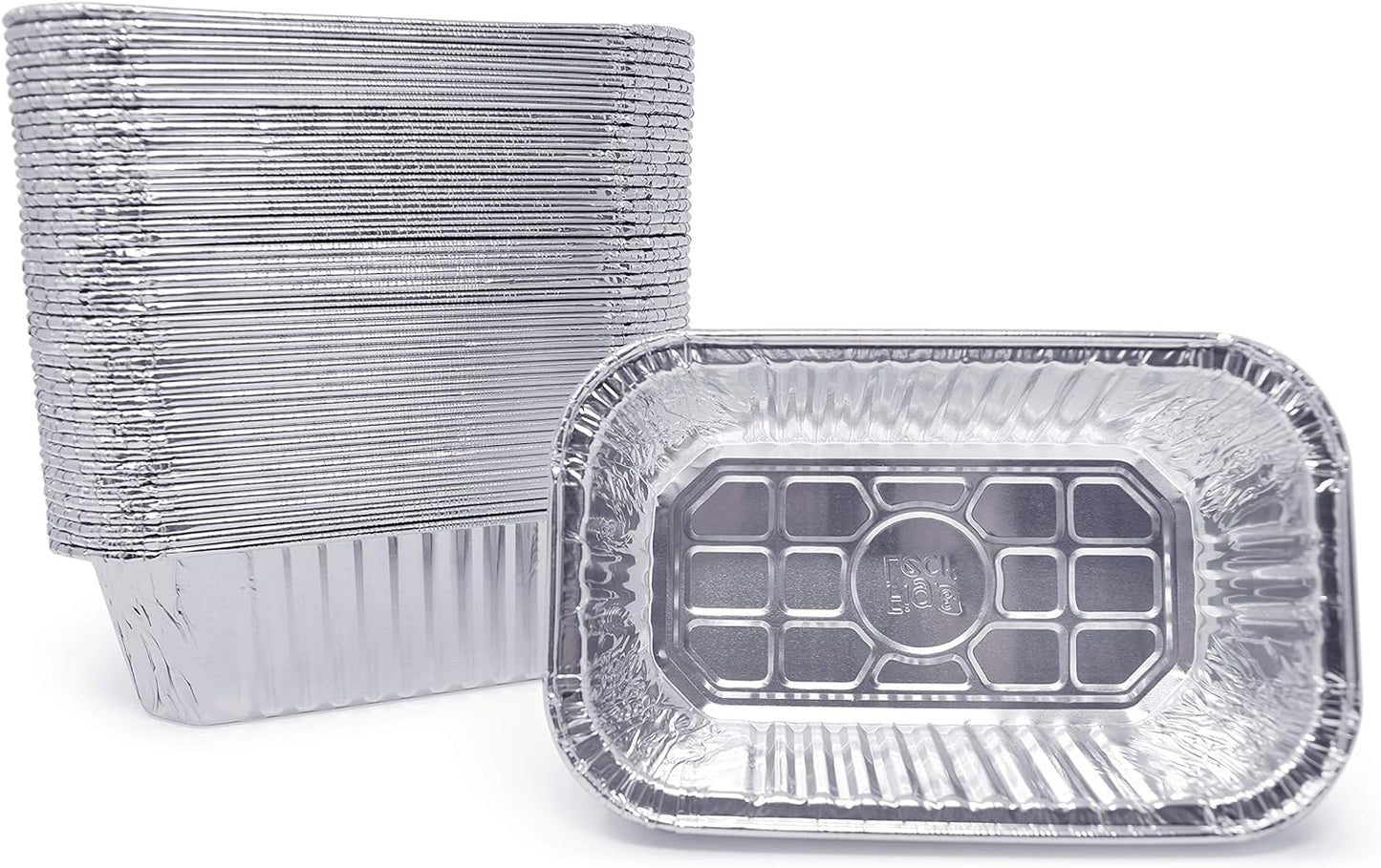 Premium 100-Pack Disposable Aluminum Foil Bread Loaf Baking Pans - 1-Pound Capacity, Mini Size 6" x 3.7" x 2", Extra-Heavy Duty, Oven Safe