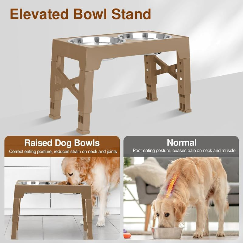 Niubya Adjustable Dog Bowls: Elevate Mealtime for Pets of All Sizes