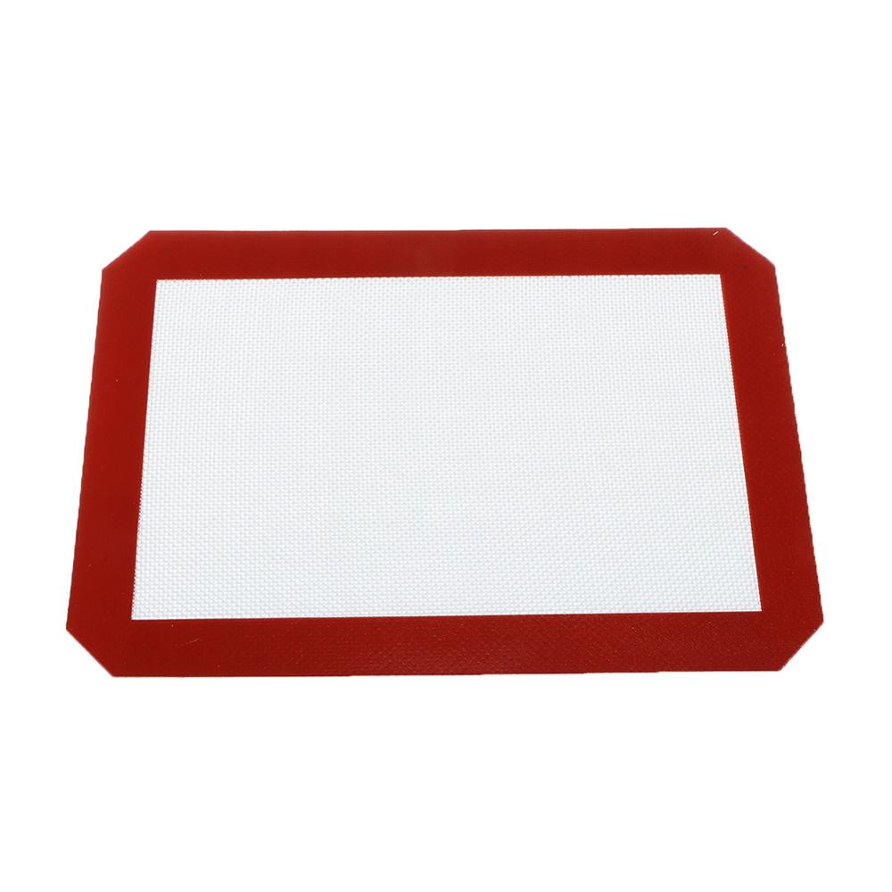 Color: Red, Size: 40x60cm-1PCS, quantity: - Food Grade High Temperature Resistant Non-stick Silicone Baking Mat