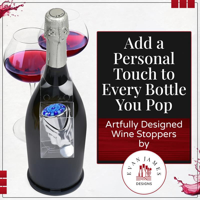 2 Wine & Champagne Stopper Bundle – Bottle Stoppers with Leakproof Seal Protects Both Wine & Sparkling Beverages – Champagne & Wine Gift for Women, Men and Moms