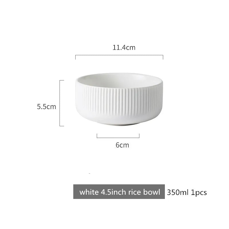 Nordic Ins Styel Ceramic Dinnerwar Matte Glazed Salad Dishes Soup Bowl Dinner Plates Serving Tray For Home Restaurant