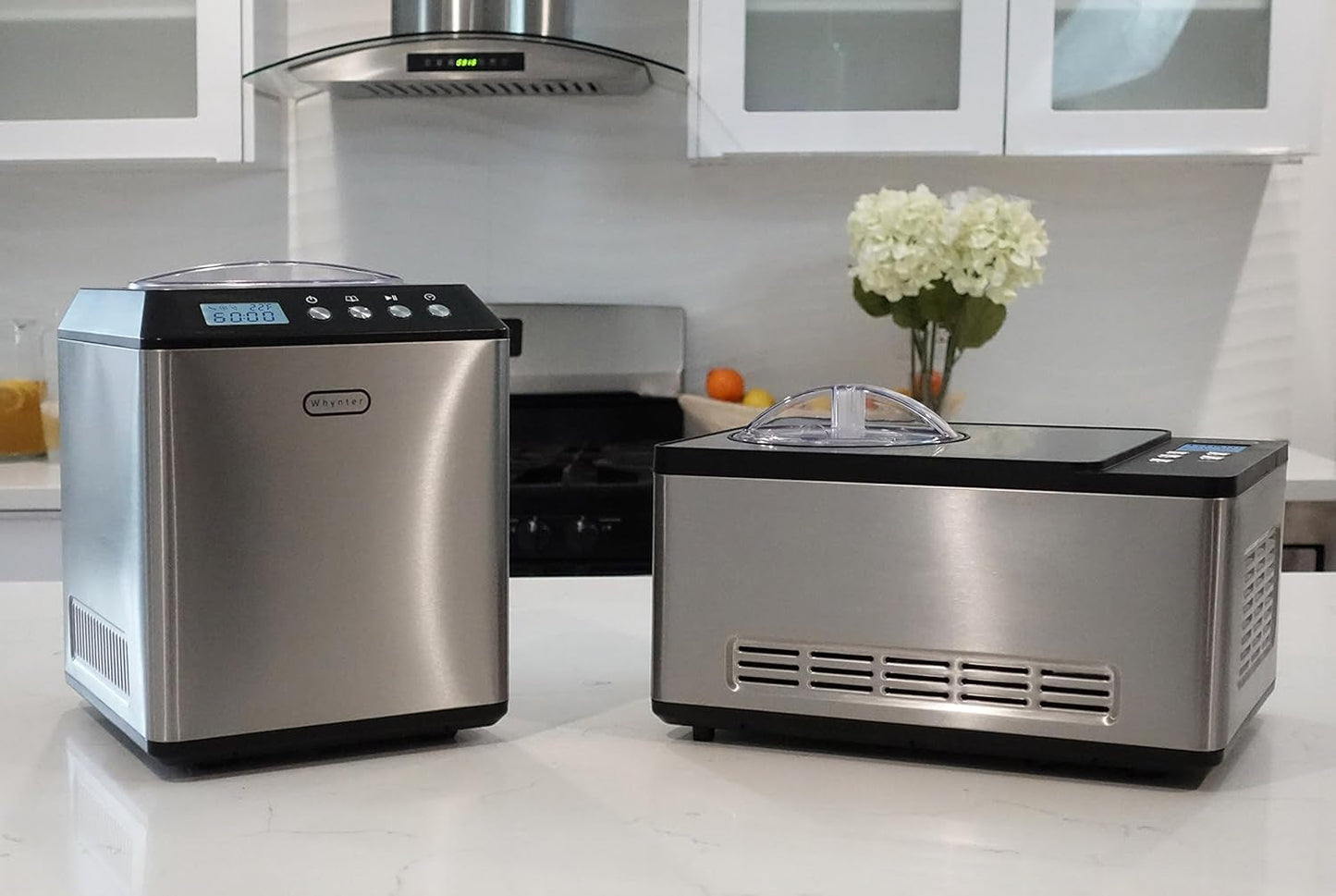 Whynter ICM-201SB Automatic Ice Cream Maker with Built-In Compressor, 2.1 Qt Capacity, LCD Digital Display, and Timer, Stainless Steel