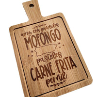 4X5 Bamboo Mofongo Cutting Board Chopping Engraved