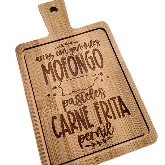 4X5 Bamboo Mofongo Cutting Board Chopping Engraved