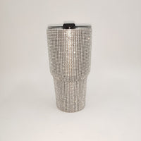 Color: Silver, capacity: 900ML - Fashion Creative Diamond Car Cup