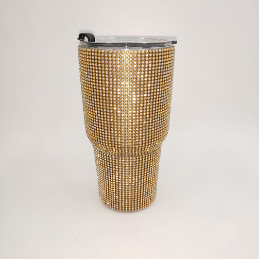 Color: Gold, capacity: 600ml - Fashion Creative Diamond Car Cup