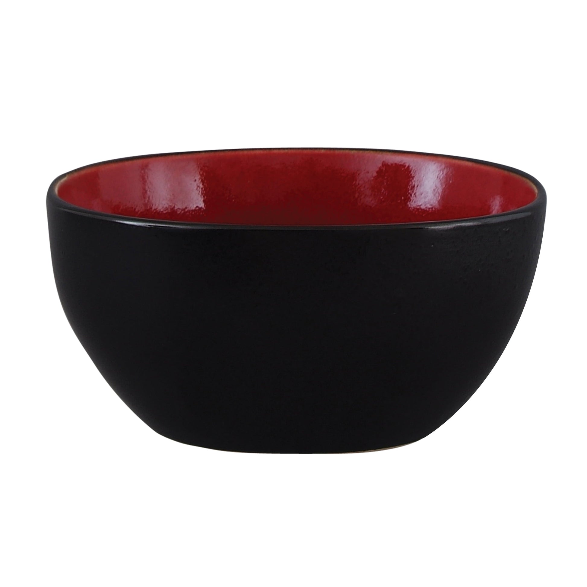 Gibson Soho Lounge 40-Piece Square Dinnerware Set in Red