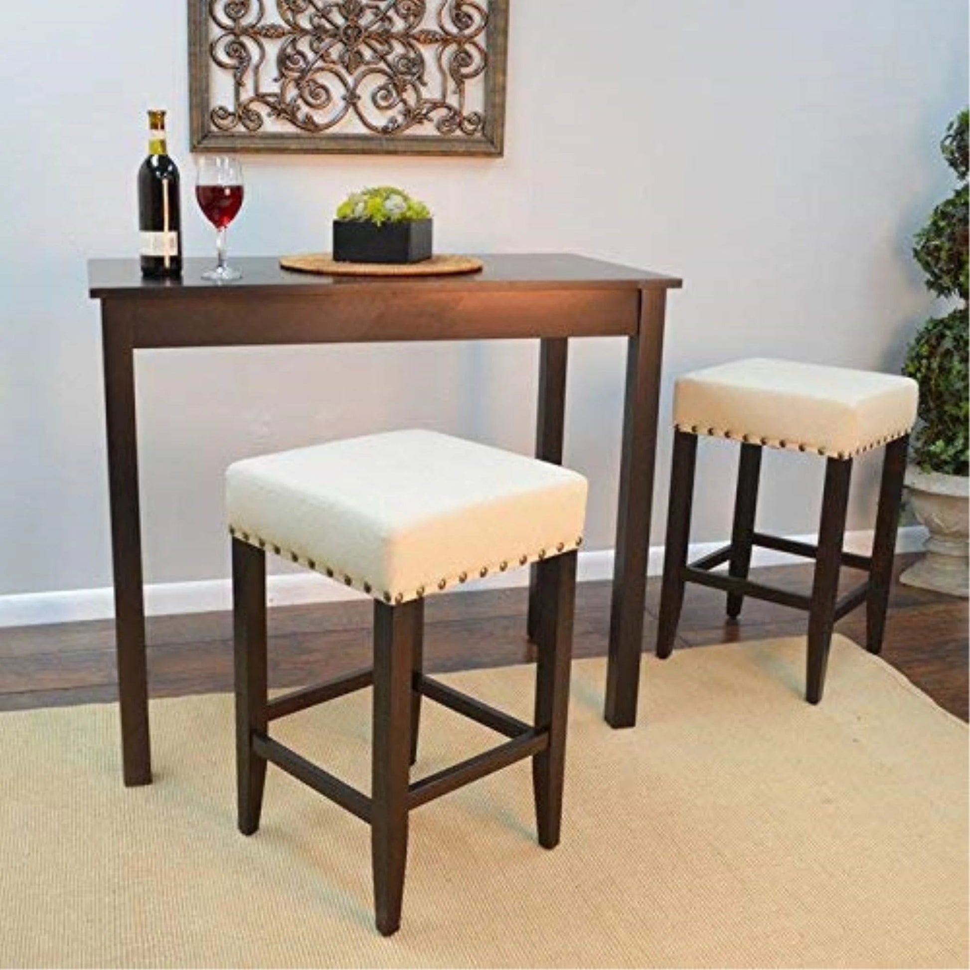 Carolina Classics Noah Walnut Pub Bar Table for Enhanced Home Aesthetics