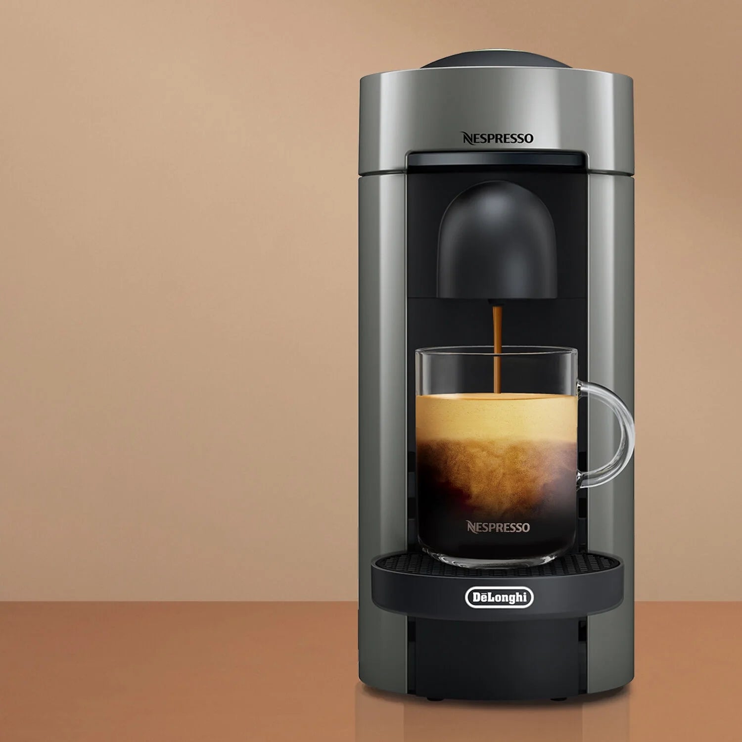 Nespresso New Vertuo plus Coffee and Espresso Machine by De'Longhi, Gray, Single-Serve Brewers