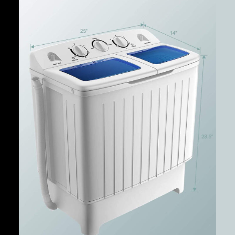 20 lbs Compact Twin Tub Washing Machine for Residential Use