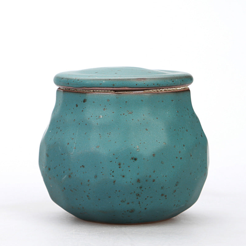 Sealed terracotta tea caddy