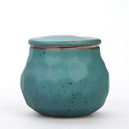 Sealed terracotta tea caddy