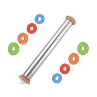 style: Rolling pin - 17-Inch Stainless Steel Adjustable Thickness Rolling Pin