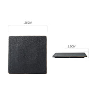 style: C - Flat Plate Sushi Flat Simple Steak Dinner Plate Plate Home Black