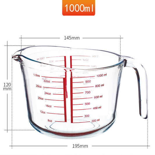 Style: C - Phoenix Tempered Glass Measuring Cup 500ml with Scale - Baking Kitchen Essential - Heat Resistant, Microwave & Oven Safe