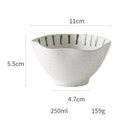 Color: Vertical bar, style:  bowl - Household Ceramic Dishes Set Tableware