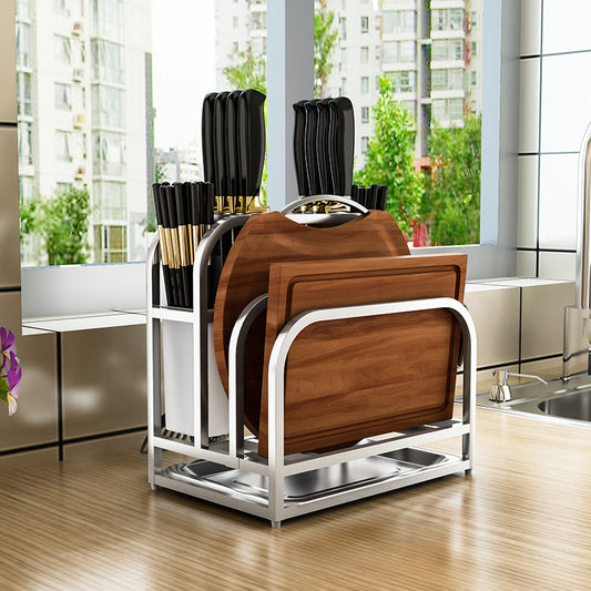 style: B - Chopping Board Rack For Knives And Knife Holders Integrated Storage Rack