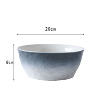 Color: Soup bowl - Tableware Bowl Household Combination Simple Personality Creative Single Soup Bowl Rice Bowl Dinner Plate Fish Plate Flavored Plate Soup Spoon