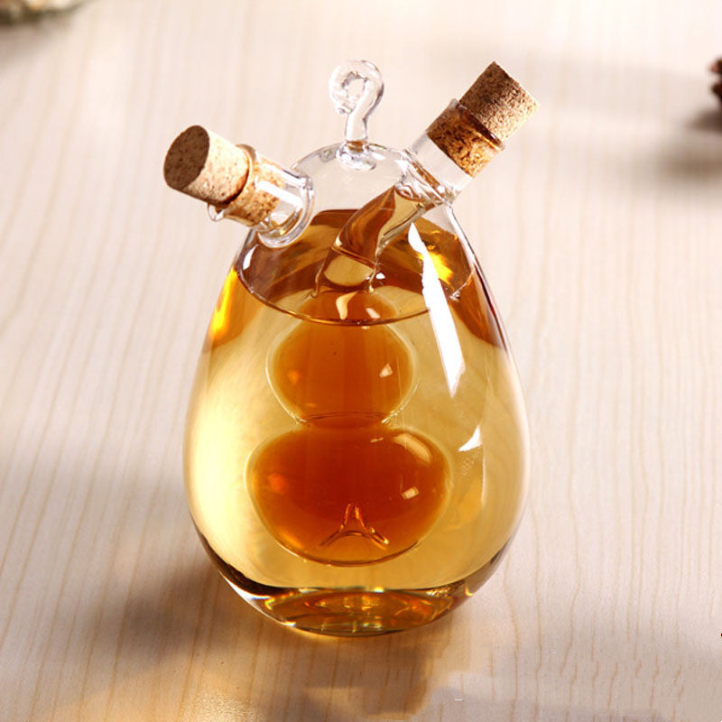 Dual-purpose Glass Kitchen Supplies Pouring Oil Pot Household Sealed Seasoning Bottle