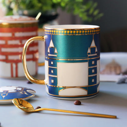 British Ins European Style Small Luxury Ceramic Couple Mug