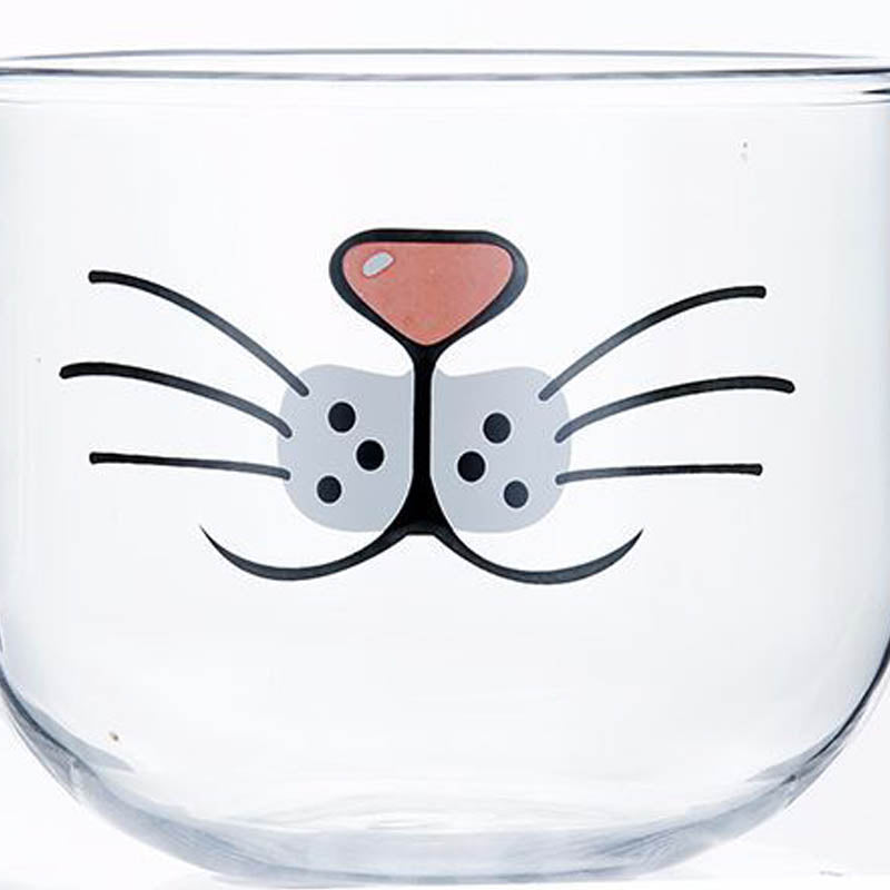 Glass Breakfast Milk Cup Funny Gift Cartoon Print Cup