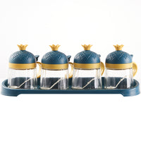 Color: Pineapple navy 4 - Seasoning Box Household Kitchen Supplies Cartoon