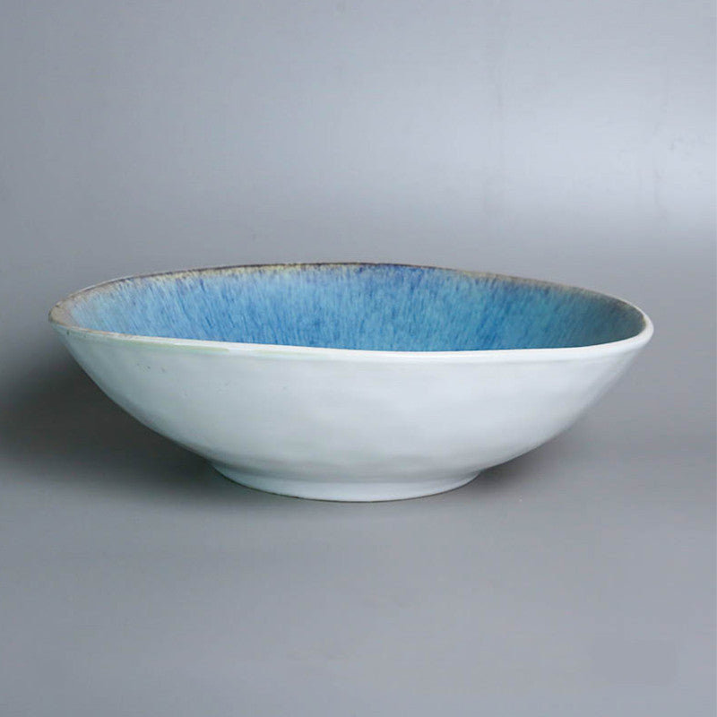 style: 14 - Creative Ceramic Retro Big Soup Bowl Household Large Pickled Cabbage Fish Bowl Restaurant Super Large Lobster Bowl Ice Cracked Bowl Tableware
