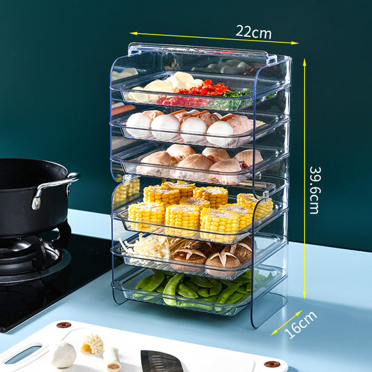 style: E - Kitchen Pantry Portable Multi-Layer Tier Food Rack Stand Drawer Type Food Tray Dish