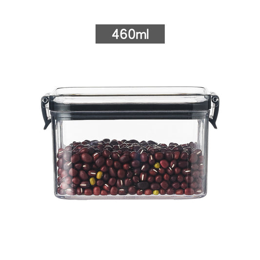Color: 460ML - Square Transparent Sealed Fresh-Keeping Box Kitchen Grain Storage Tank Snacks Dried Fruit Storage Tank Factory Direct Sales