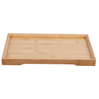 Color: Arc bottom tray, Size: 28X19CM - Bamboo Tea tray, Bamboo And Wood Tray, Binaural Hexagonal Solid Wood, Customizable Restaurant tea Tray, Hotel Dinner Tray