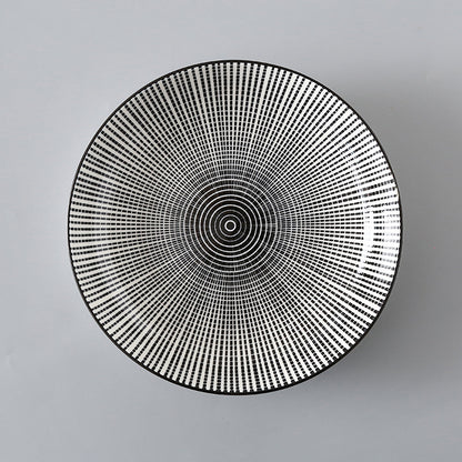 7 Inch Japanese And Korean Ceramic Plate Creative Nordic Style Fruit Plate Western Plate Round Plate Household Tableware Soup Rice Dish