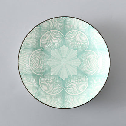 7 Inch Japanese And Korean Ceramic Plate Creative Nordic Style Fruit Plate Western Plate Round Plate Household Tableware Soup Rice Dish