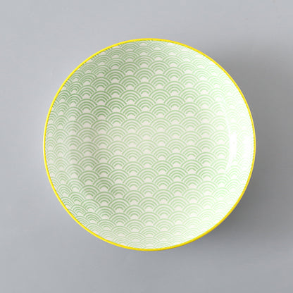 7 Inch Japanese And Korean Ceramic Plate Creative Nordic Style Fruit Plate Western Plate Round Plate Household Tableware Soup Rice Dish