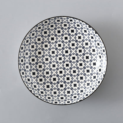7 Inch Japanese And Korean Ceramic Plate Creative Nordic Style Fruit Plate Western Plate Round Plate Household Tableware Soup Rice Dish