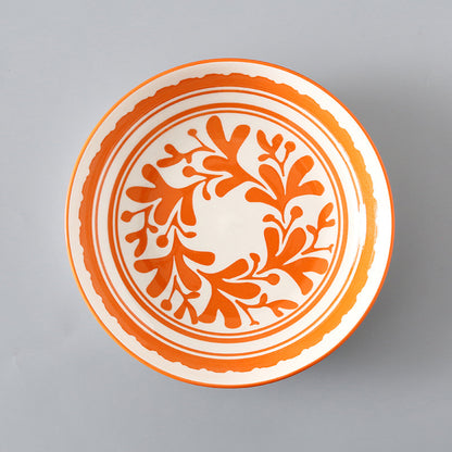 7 Inch Japanese And Korean Ceramic Plate Creative Nordic Style Fruit Plate Western Plate Round Plate Household Tableware Soup Rice Dish