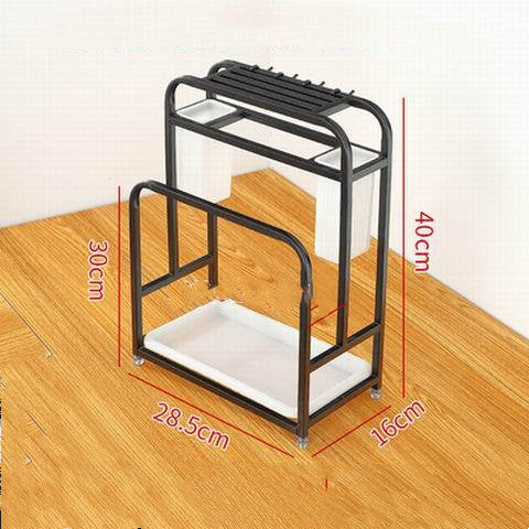style: D - Stainless Steel Square Tube Knife Holder Knife Holder Cutting Board Rack Cutting Board Rack Kitchen Multi-Function Storage Racks Chopstick Holder