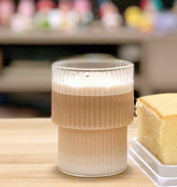 Color: D - Transparent Glass Water Cup European Style Juice Cup Creative Square Heat-Resistant Glass Milk Cup