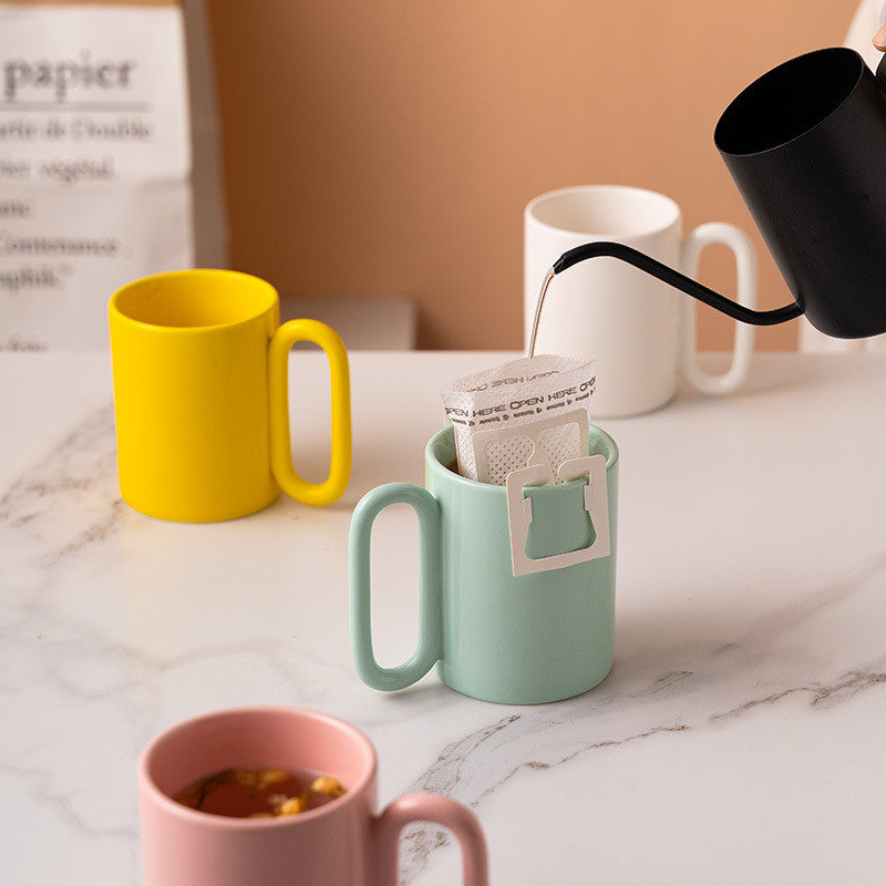 Creative Ring Handle Niche Yogurt Cup Simple Water Cup