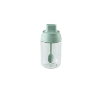 Color: Light Green, style: Condiment bottles - Combination Of Msg Seasoning Box With One-Piece Oiler And Salt Shaker With Spoon And Lid