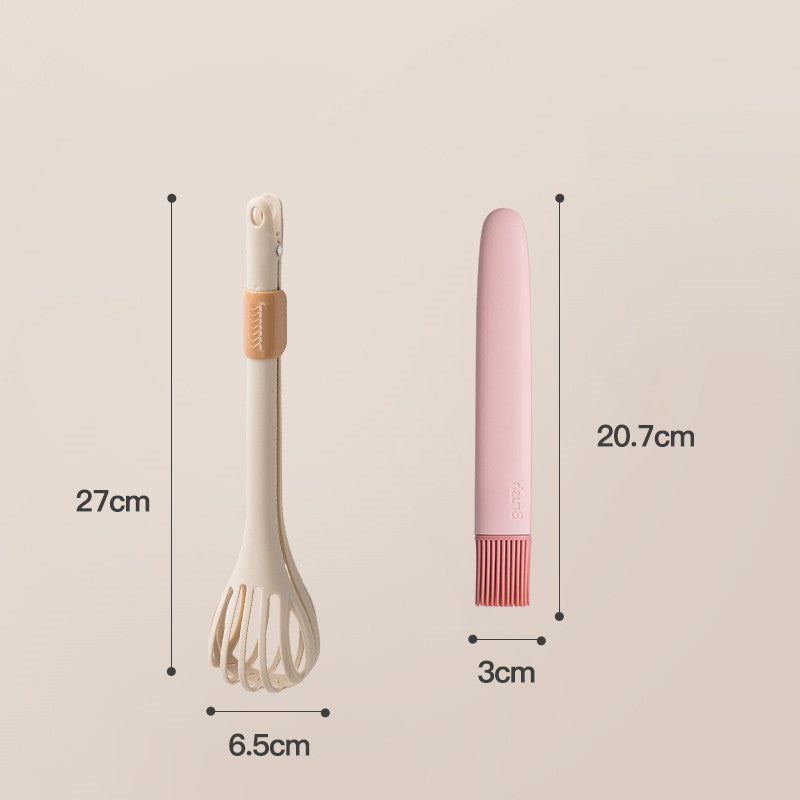 Color: Green Two sets, Kitchenware: Egg folder - Wuming Egg Beater, Egg Folder, Egg Stirrer, Egg Catcher, Household Kitchen Noodle Shaker, Cream Clipper, Baking Tool