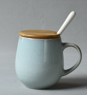 style: C10 - Creative Retro Cup Ceramic Mug Large Capacity Drinking Cup Household Cup Personalized Coffee Cup Tea Cup Spoon With Cover