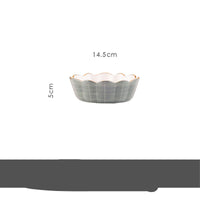 Color: 6inch lace bowl, Dimensions: Light green - Light Luxury Tableware And Tableware Set Household Plate Combination Nordic Japanese Net Red