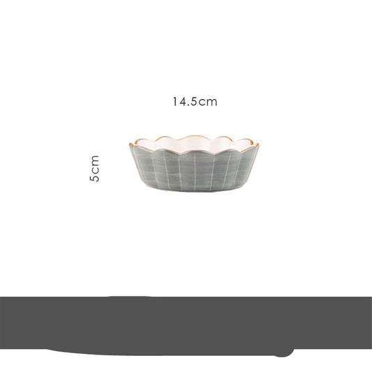 Color: 6inch lace bowl, Dimensions: Light green - Light Luxury Tableware And Tableware Set Household Plate Combination Nordic Japanese Net Red