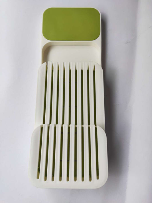 Color: D - Cutlery Storage Tray Knife Holder Spoon Plastic Container plateau Knife Block Holder