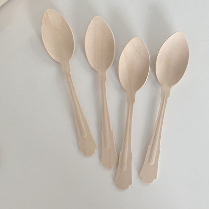 Disposable Wood Chip Tableware Environmental Protection Spoon
