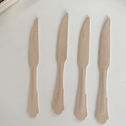 Disposable Wood Chip Tableware Environmental Protection Spoon